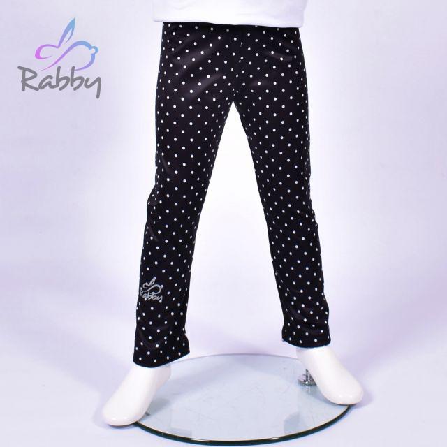 Zateplené elastické softshellové legíny tečky na černé vel. 74