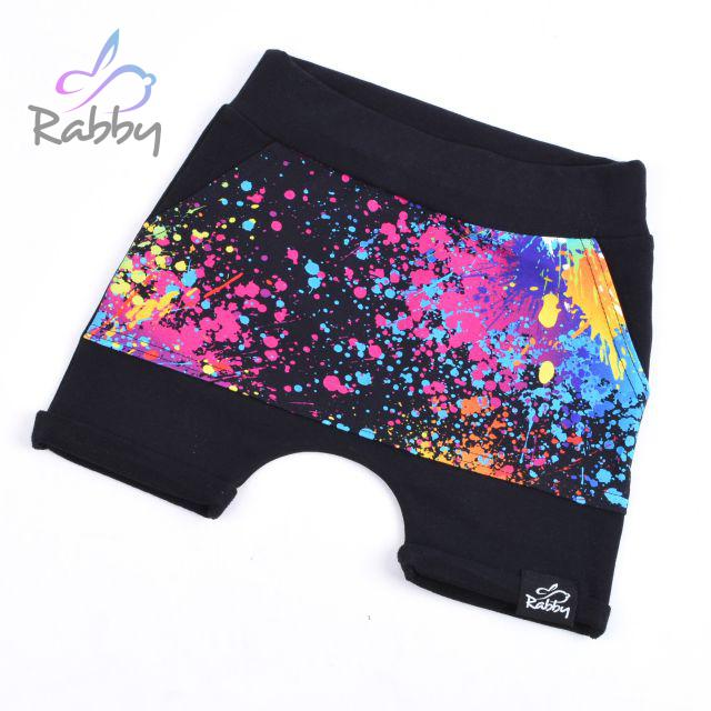 Baggy kraťasy černé s kapsou barvy vel. 80/86