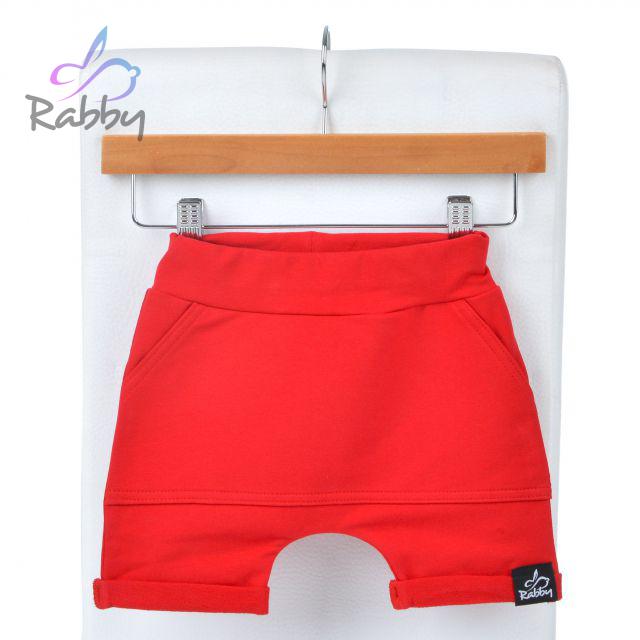 Baggy kraťasy červené s kapsou vel. 56/62